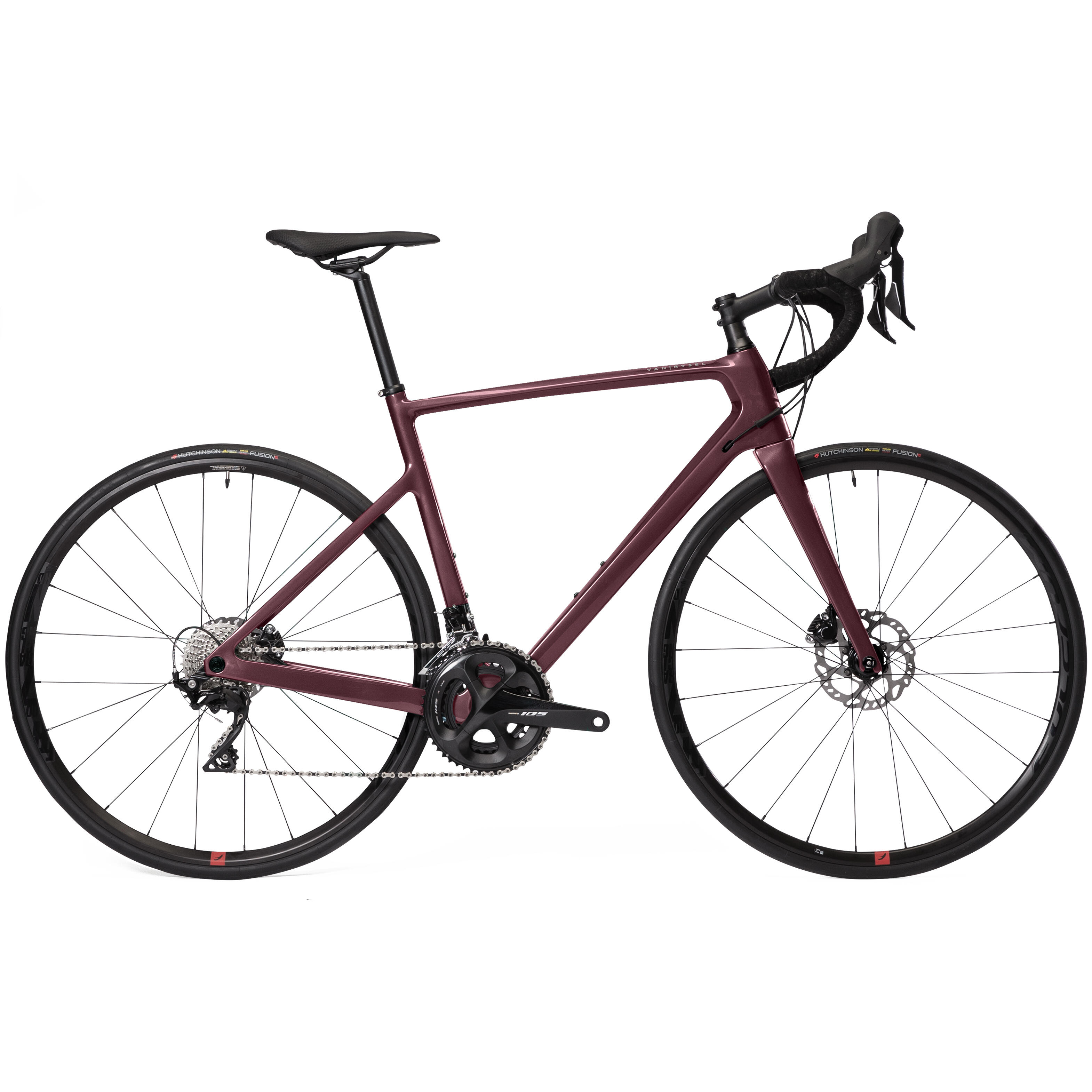 Velo Route Femme edr carbone disc shimano 105 bordeaux Avis Van